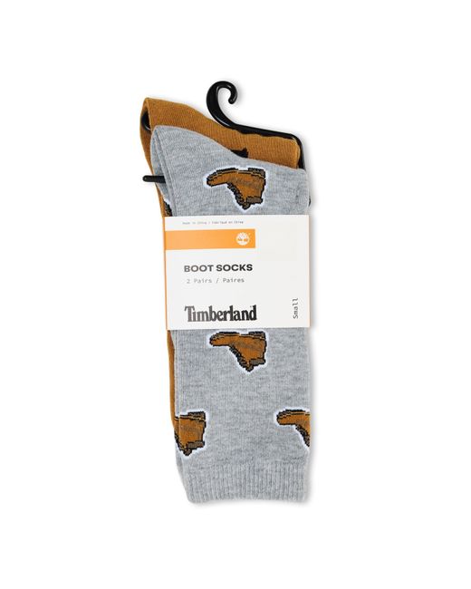 Timberland Multicolor 2 Pack Print Boot Crew Socks