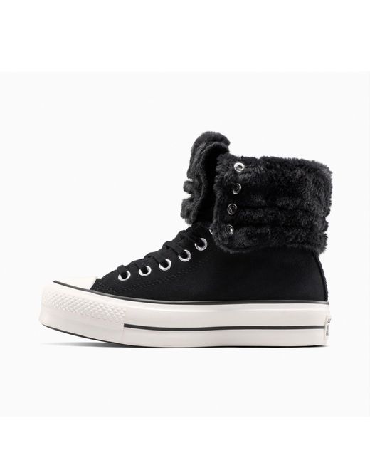 Converse Black Chuck Taylor All Star Fol Platform Trainers