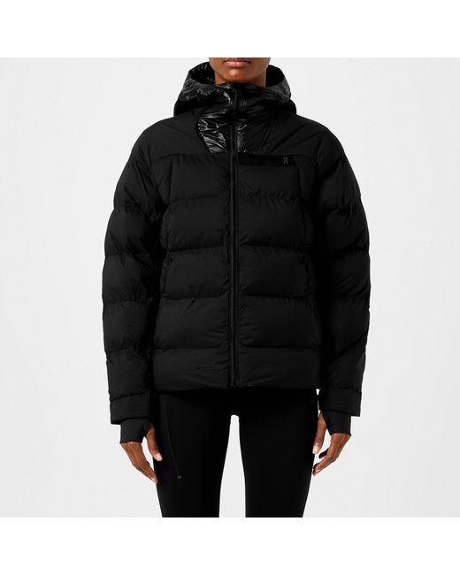 On Shoes Black Challenger Hooded Lg Sleeve Zip Puffer Jacket
