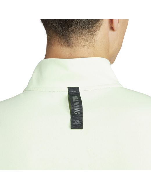 Adidas Green Quarter-Zip Track Top for men