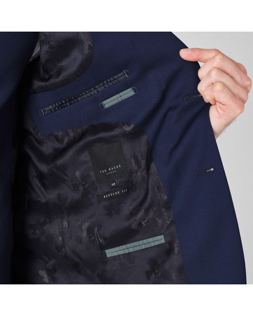 Ted Baker Blue Perthjr Twill Suit Jacket for men