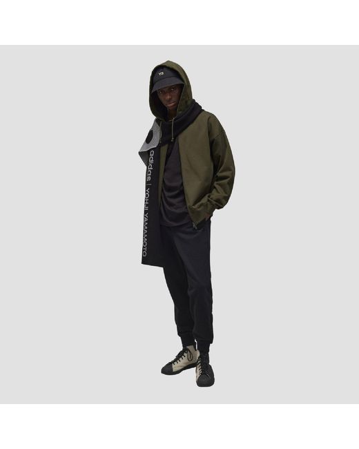 Y-3 Black Brushed Terry Cuffed Joggers for men