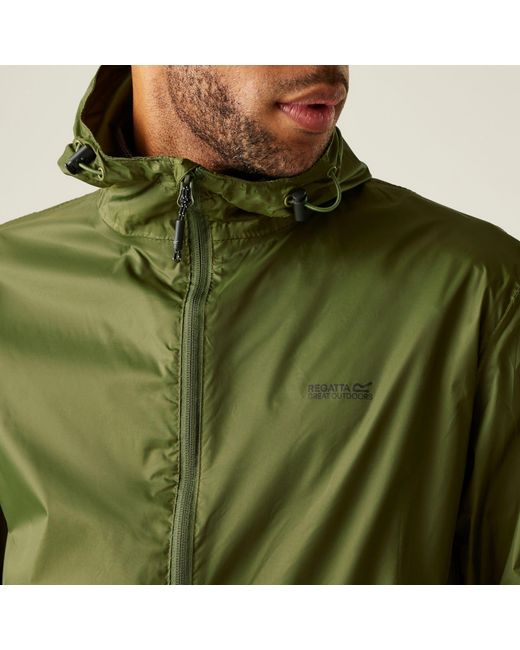 Regatta Green Pack It Iii Waterproof Jacket for men