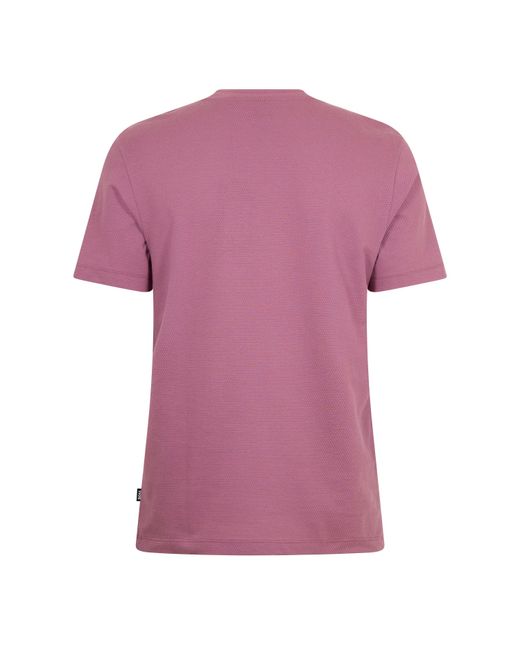Boss Purple Tiburt Bubble Structure Cotton Short Sleeve T-Shirt for men