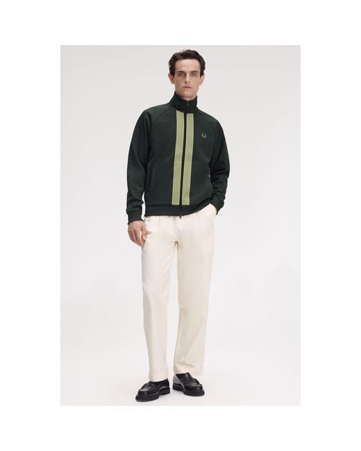 Fred Perry Black Chenille Tracksuit Top for men
