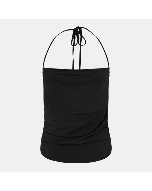 Jack Wills Black Slinky Halter Neck Cami Top