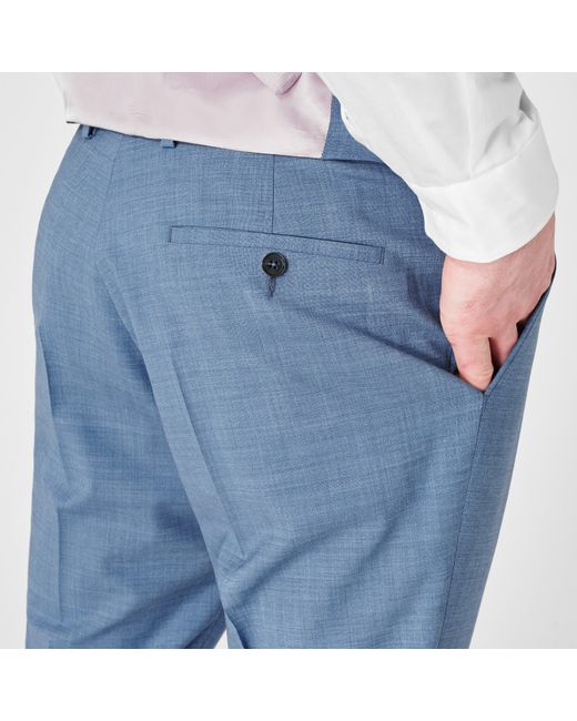 Without Prejudice Blue Kilburn Slim Fit Suit Trousers for men