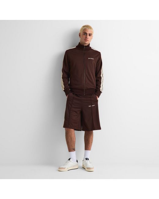 Palm Angels Brown Woven Tracksuit Shorts for men