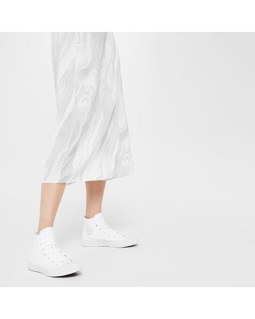 Converse White As Mono Canvas Hi Tops