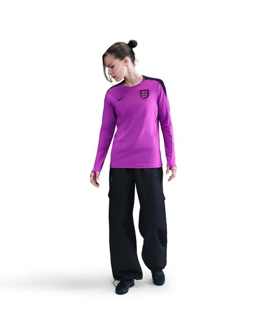 Nike Purple England Strike Crew Top 2025
