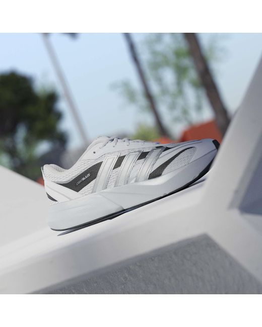 Adidas White Lightblaze Glow Shoes for men