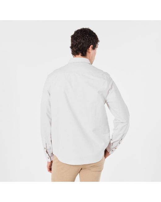 Jacob Cohen White Long Sleeve Pocket Tailored Fit Shirt for men
