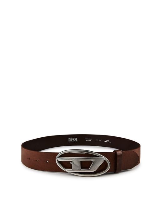 DIESEL Brown Diesel D Buckle Belt for men