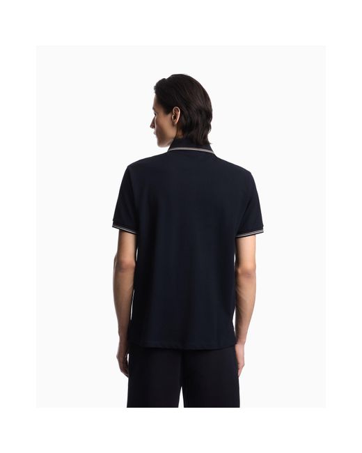 Emporio Armani Blue Short Sleeve Polo Shirt for men