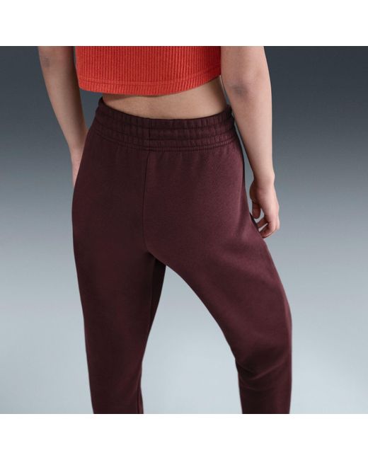 Nike Purple Sportswear Phoenix Fleece Mid-Rise Sweatpants