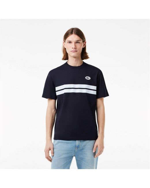 Lacoste Blue Back Print T Shirt for men