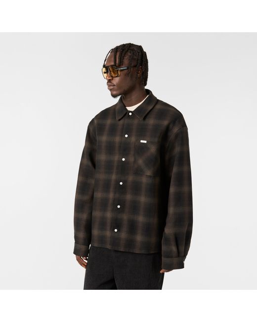 Represent Black Long-Sleeve Patterned Shirt for men