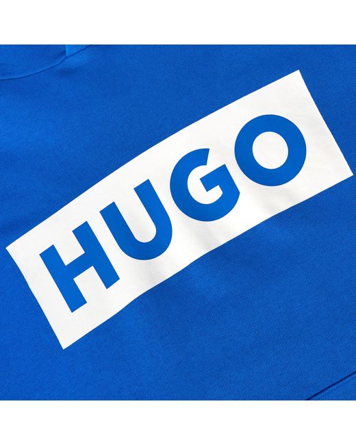 HUGO Blue Nalves Short Sleeve Polo Shirt for men