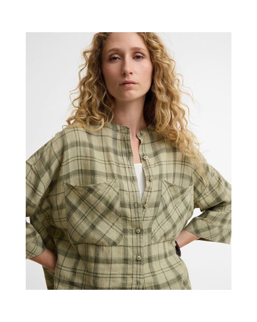 Barbour Green Patterned Long Sleeve Shirt