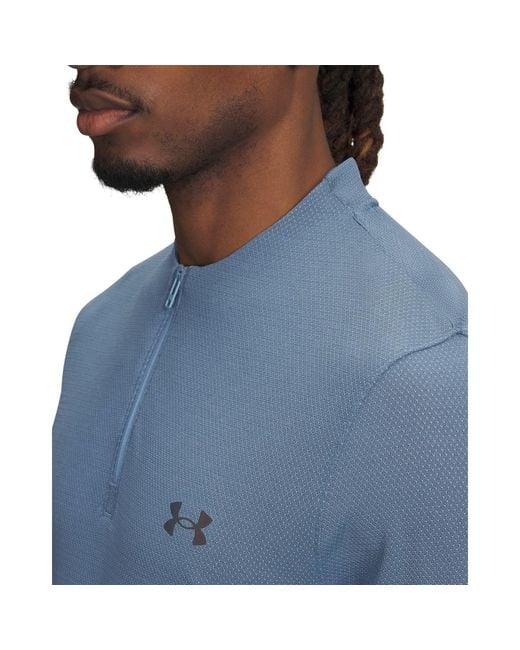 Under Armour Blue Rush Long-Sleeve Performance Gym Top for men