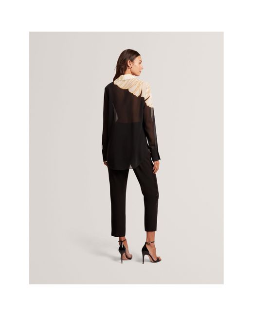 Ted Baker Black Long-Sleeve Blouse