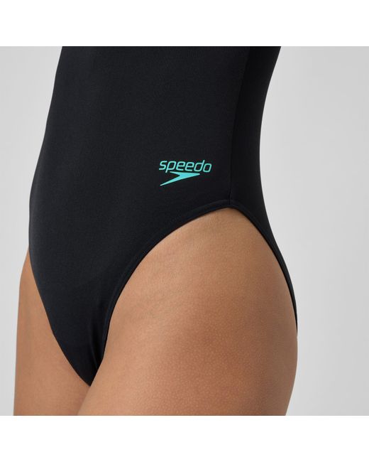 Speedo Blue Racer Zipped One Piece Swimsuit