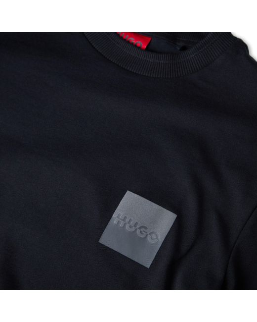 HUGO Black Dusplito Short Sleeve Polo Shirt for men