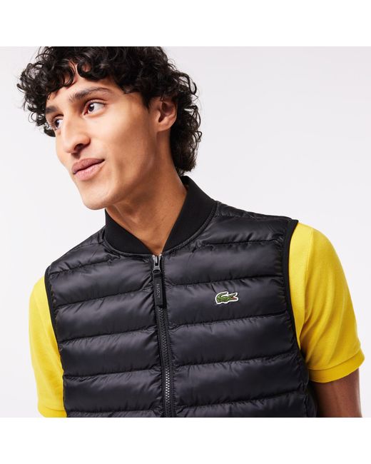 Lacoste Green Quilted Gilet for men