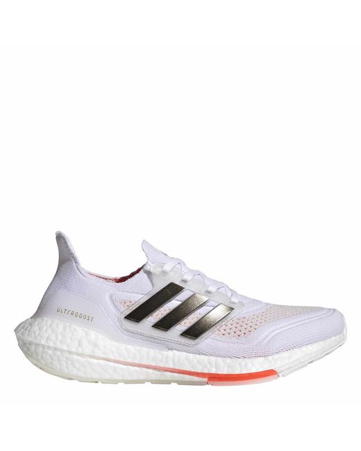 Adidas White Ultraboost 21 Running Shoes