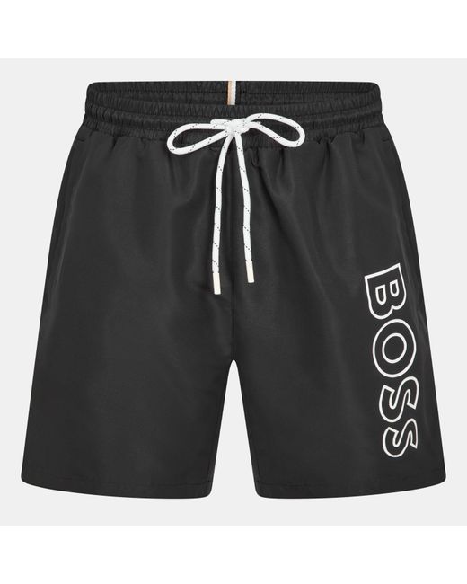Boss Black Swim Shorts With Logo Detail (Stormfish) for men
