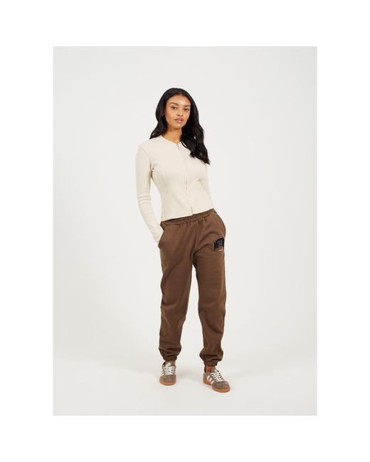 Good For Nothing Brown Varsity Boucle Jogger