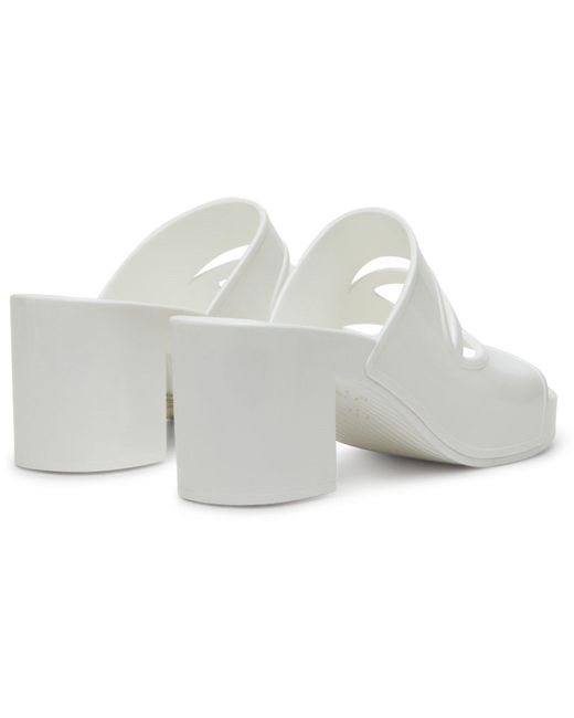 DIESEL White Sa-Bonnie Flat Sandal