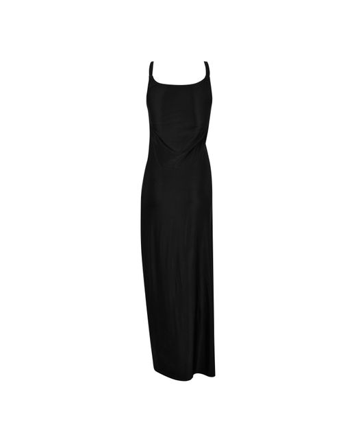 Rabanne Black Draped Maxi Dress