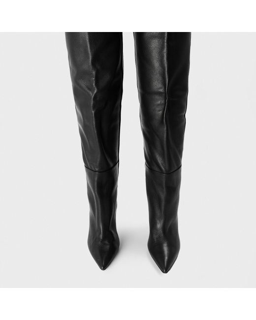 Steve Madden Black Mazer Knee High Stiletto Heel Boots
