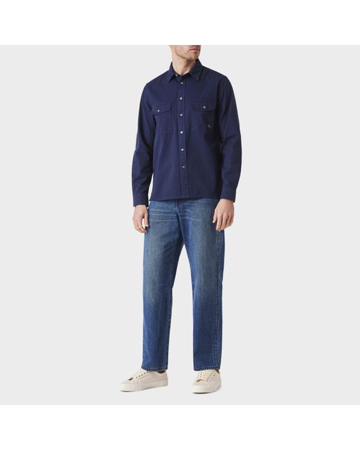 Paul Smith Blue Zebra Long Sleeve Overshirt for men