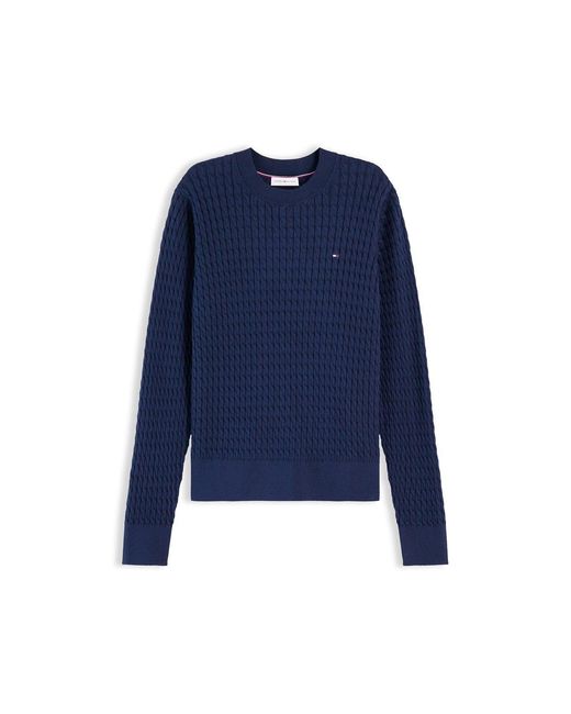 Tommy Hilfiger Blue Cable Knit Jumper