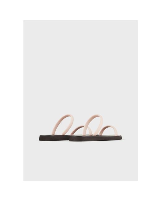 Emporio Armani White Flat Sandals