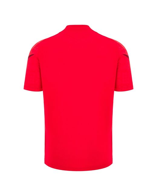 MACRON Red Wales Rugby Training Shirt 2025 Adults for men