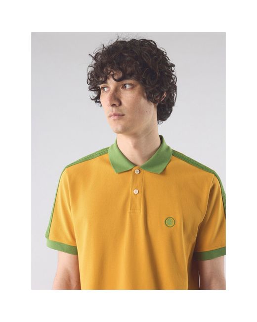 Pretty Green Yellow Pg Denton Short-Sleeve Polo Shirt for men