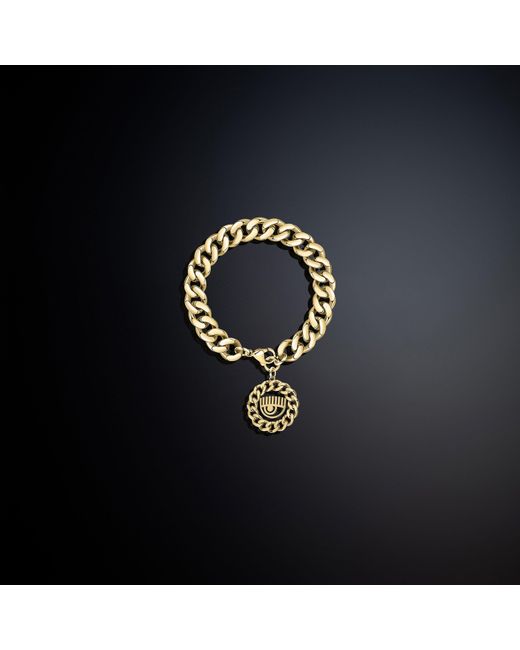 Chiara Ferragni Blue Metal Chain Bracelet