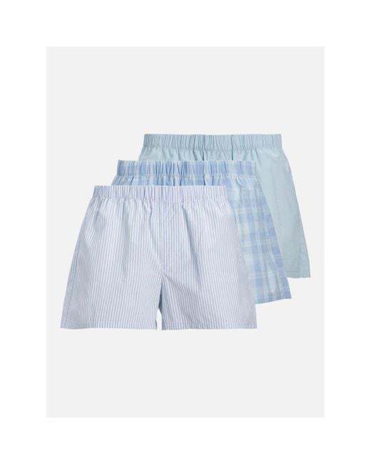 Jack & Jones Blue 3-Pack Milano Woven Boxers for men
