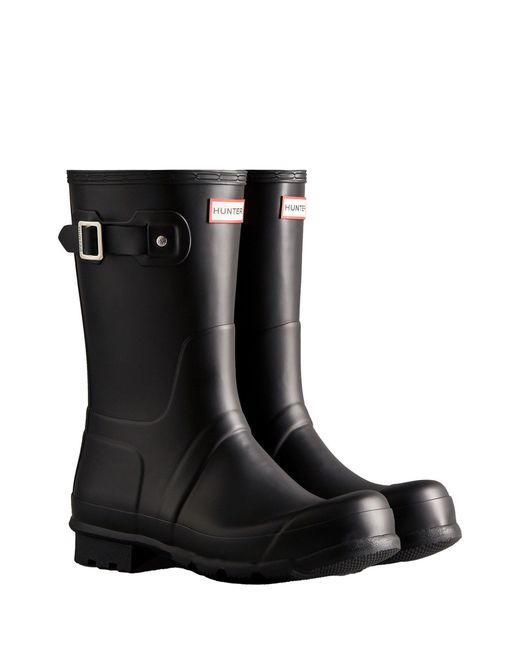 Hunter Black Original Short Wellington Boots for men