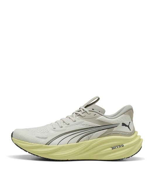 PUMA White Magnify Nitro 3 Everyday Neutral Road Running Shoes for men