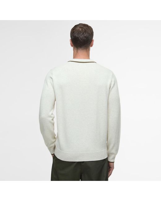 Barbour White Fenhill Polo Shirt for men