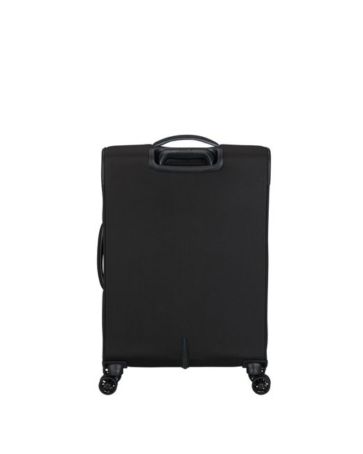 American Tourister Black Cloudrider Spinner 67X44X26/28Cm Exp Tsa Medium Soft Suitcase
