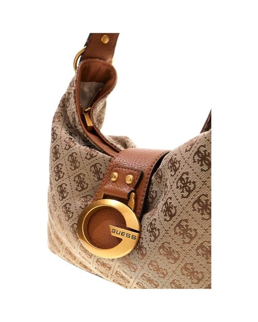 Guess Brown Camden Large Hobo Shoulder Bag