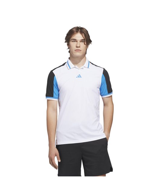 Adidas Blue Short Sleeve Performance Polo Shirt for men