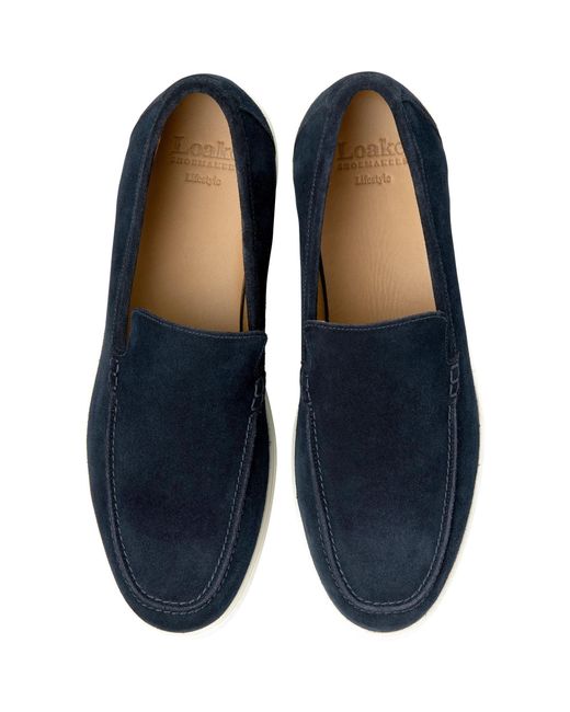Loake Blue Tuscany Loafers for men
