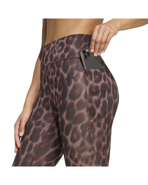 Adidas Brown Performance Gym Legging