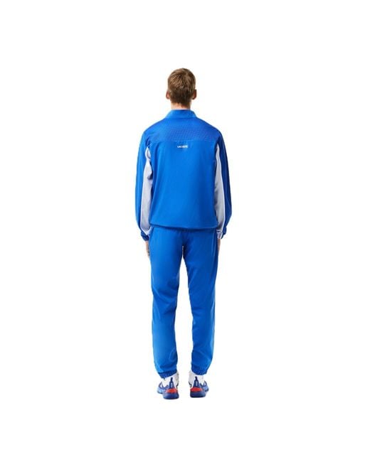Lacoste Blue Logo Stripe Performance Tracksuit for men